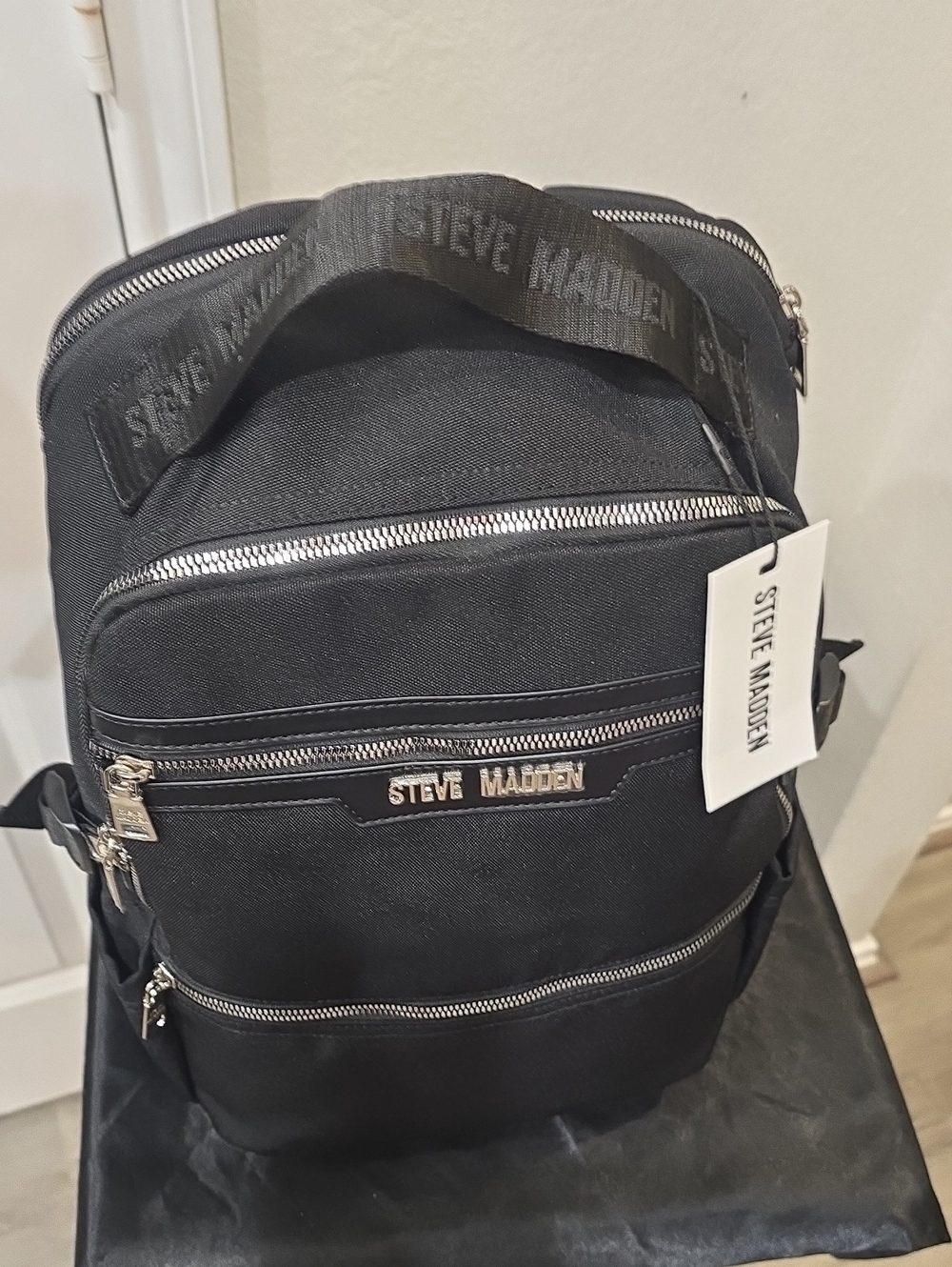 Steve Madden BHarlan Utility Backpack- Black - Picture 8 of 10